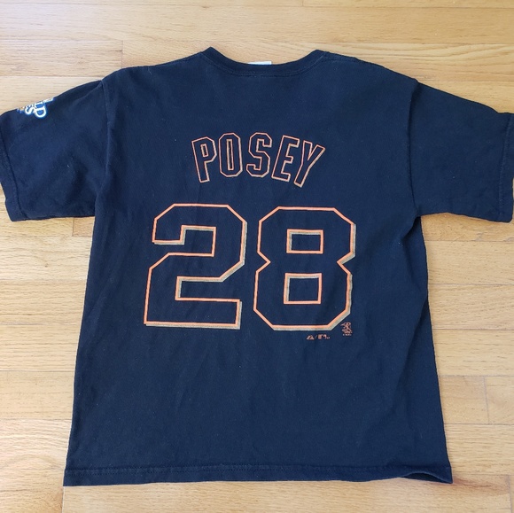 Giants Buster Posey World Series Shirt Kids Medium - Picture 6 of 7